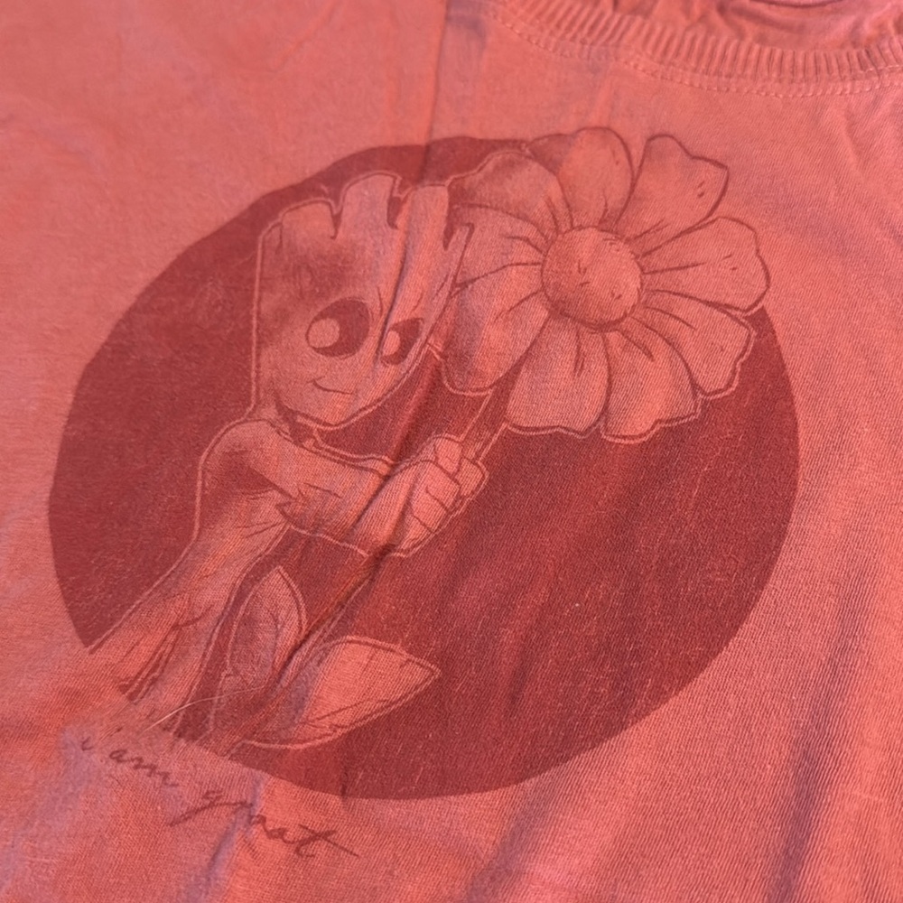 Disney Guardians of the Galaxy Groot Pink‎ Graphic T-Shirt Womens XL Marvel Top